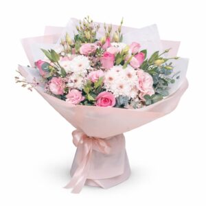 זר רומנטי בגווני ורוד