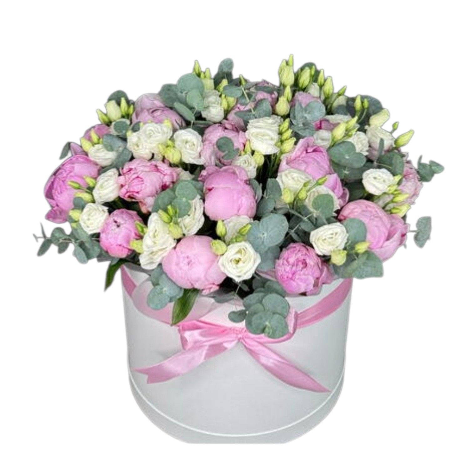 אדמוניות עם ליזיאנטוס Flowers Box